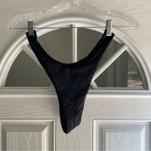 Black thong bathing suit bottom size M